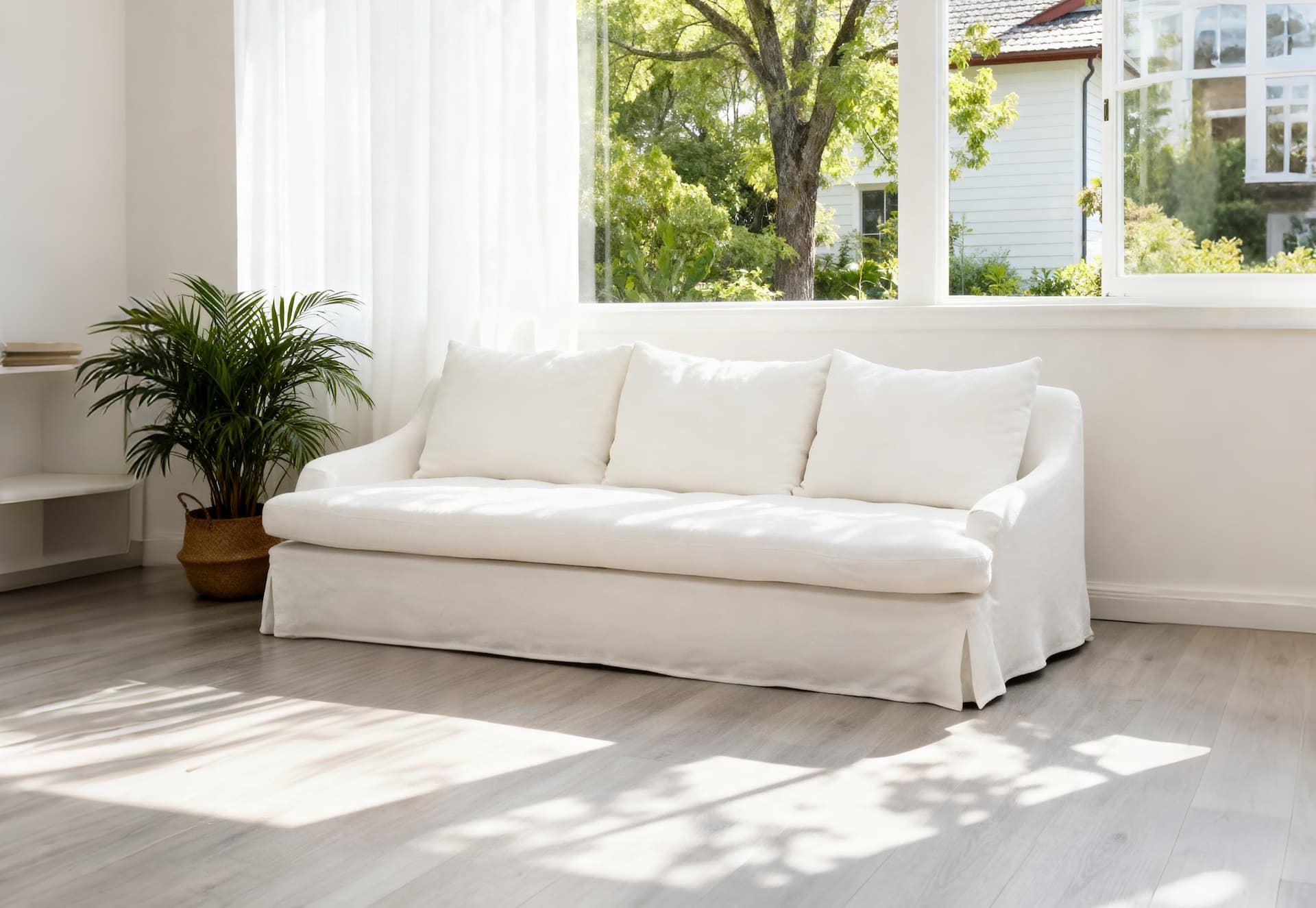 2583 Rachel Cotton Slip-cover Sofa